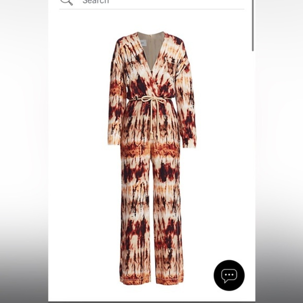 NEW $480 Nanushka Jax Tie-Dye Print Cupro Jumpsuit